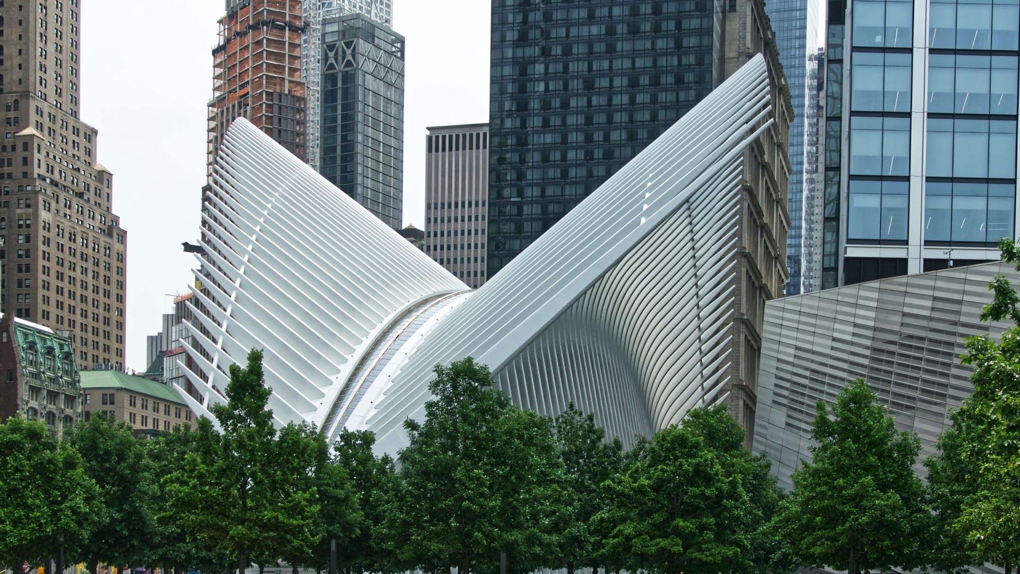 The World Trade Center's restored Oculus transportation hub, also completed by Calatrava.