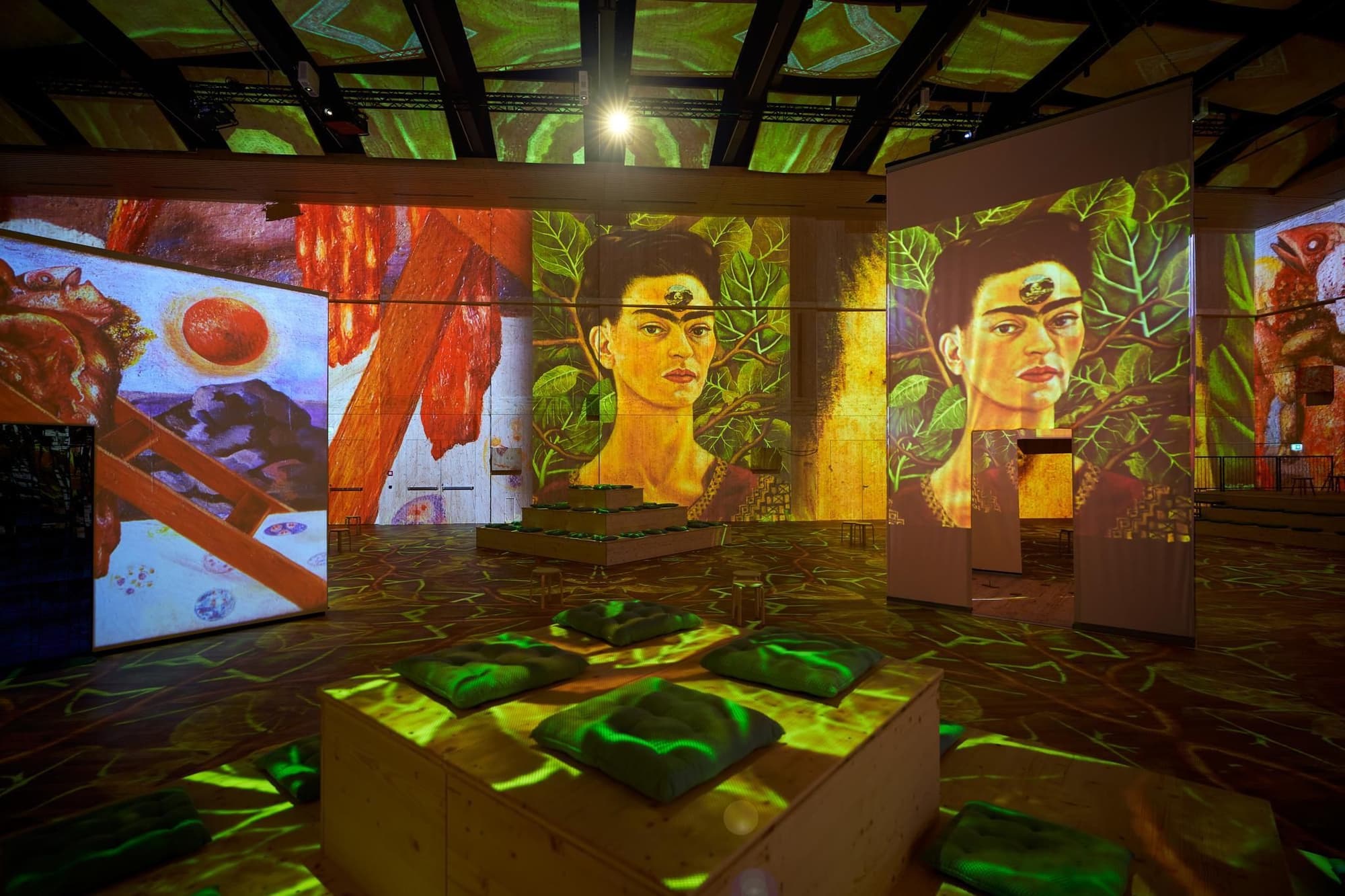 Frida Kahlo's surreal artwork is displayed in 360 degrees as part of Lighthouse Immersive's new 