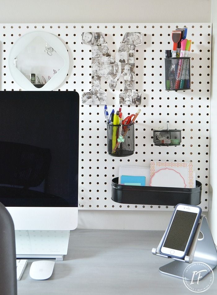 Pegboard is good to have in practically any home office setup. 