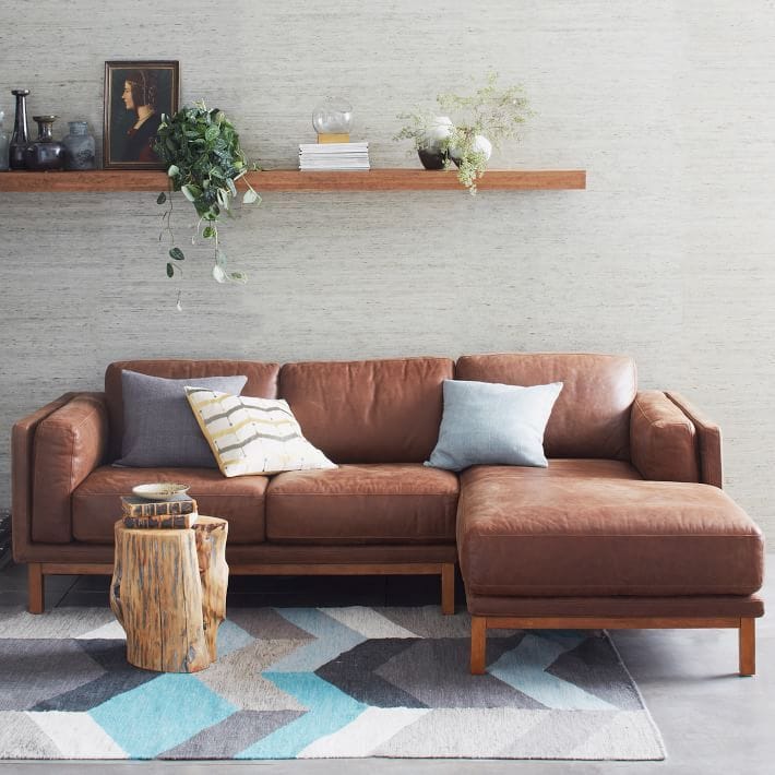 The Dekalb Leather Sectional from West Elm.