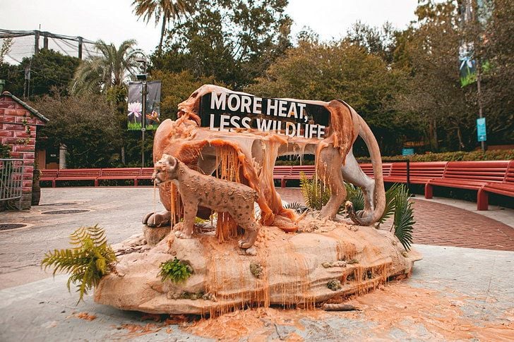 Melting wax sculptures by local artists show the severity of Florida's climate crisis.
