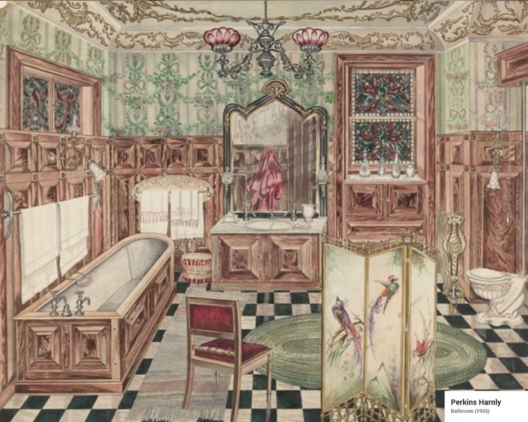 Bathrooms from Famous Paintings Recreated as Realistic Digital Spaces