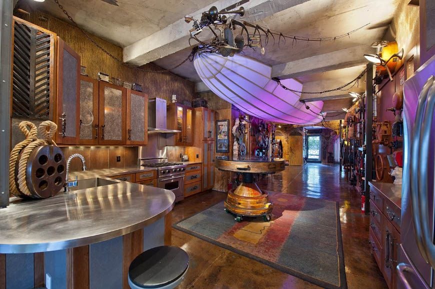 Steampunk-themed apartment in New York City.