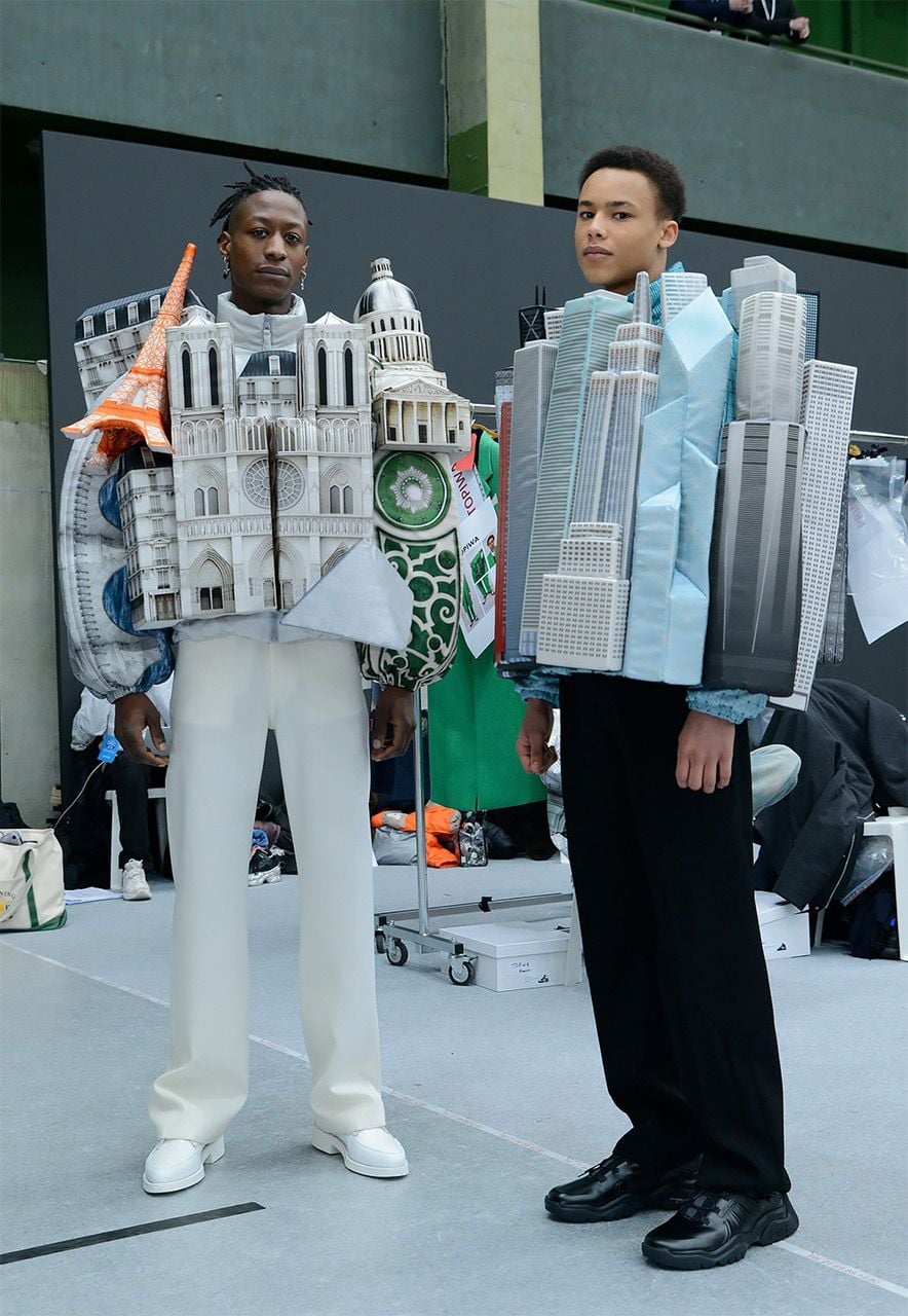 These wearable cityscape jackets are undoubtedly the boldest pieces in Virgil Abloh's new collection of menswear for Louis Vuitton.