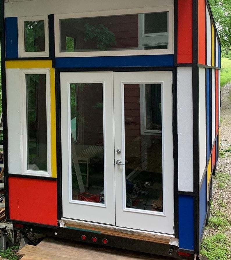 Mondrian Tiny Home by Nathan of Studio 513 Designs. Available for sale on Etsy 