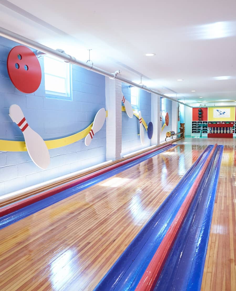 Today, the bowling alley's lanes sparkle like they did when it first opened. 