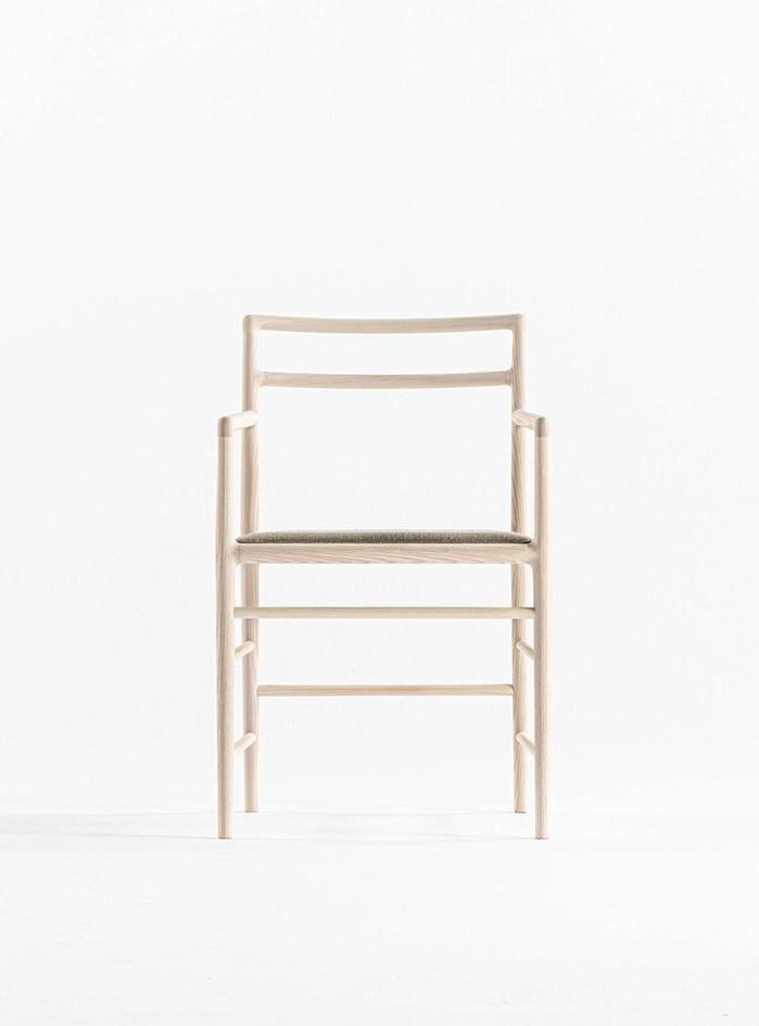 A simple wooden chair featured in De Padova and Time & Style's new collaborative furniture collection.  