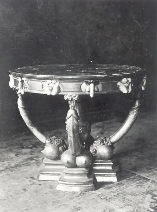 Historic photo of Catherine the Great's erotic table.
