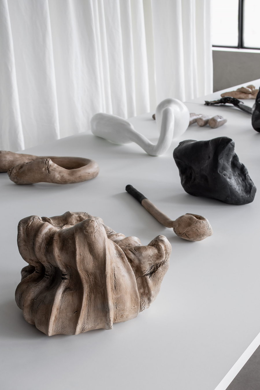 Sculptural ceramics from artist Åsa Stenerhag's 