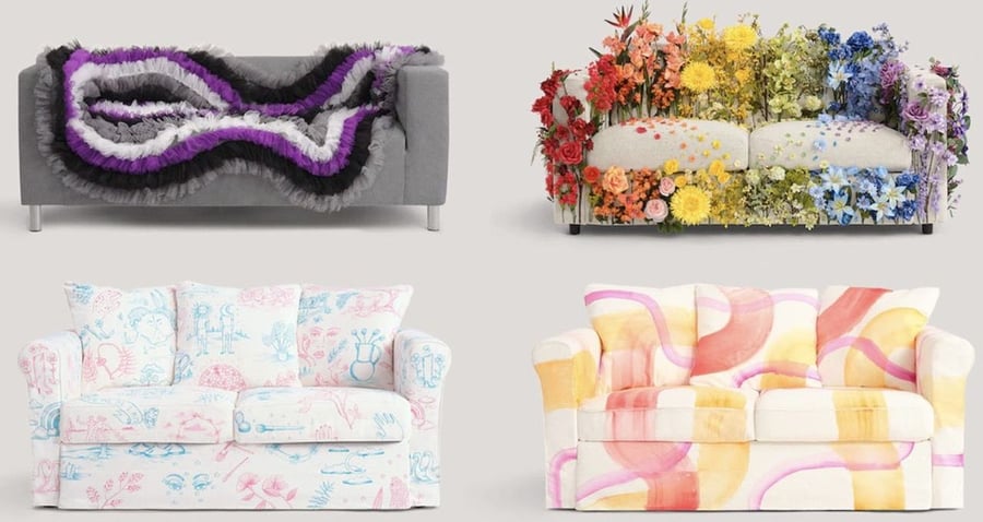 IKEA's controversial Pride-month inspired LGBTQ+ loveseats.