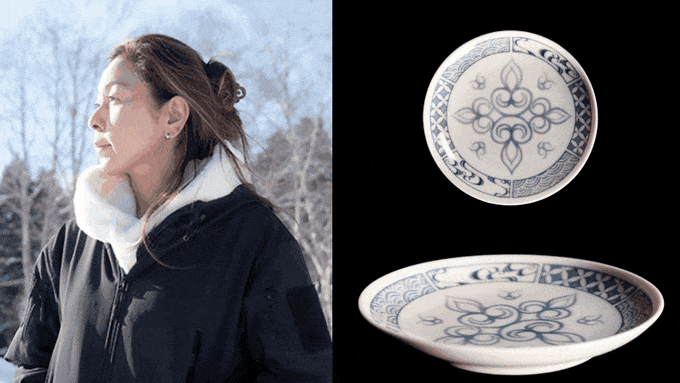 Ainu artisan  Erika Katsuya, whose designs grace pieces in the collaborative Ainu Meets Arita collection.