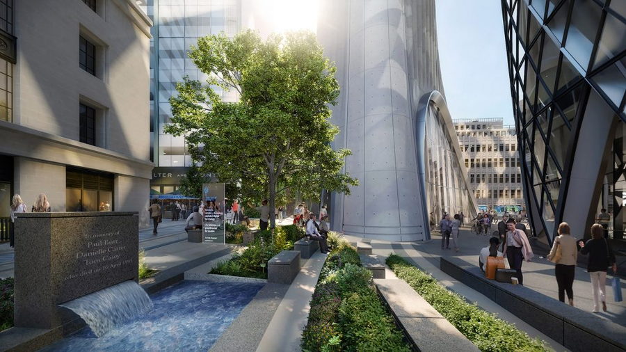 Base of the proposed Tulip Tower in London's financial district.