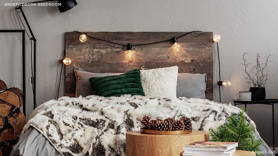 A typical rustic bedroom, as created by Angie's List. 