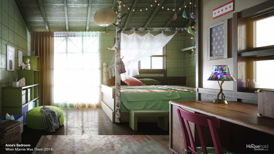 HouseholdQuotes.UK recreation of Anna’s Bedroom from the Studio Ghibli film 