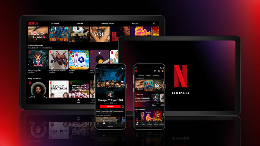 Netflix pulled open several different devices, including a smartphone, laptop, and TV.