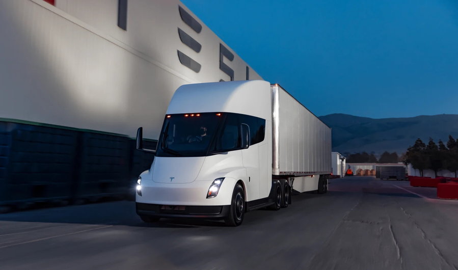 Tesla's all-electric Semi truck, officially released on December 2nd, 2022. 