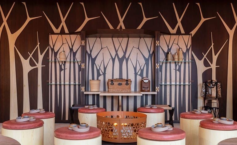 Miaja Design Group's forest-themed Hotel Lounge Design, as featured at Sleep & Eat 2019
