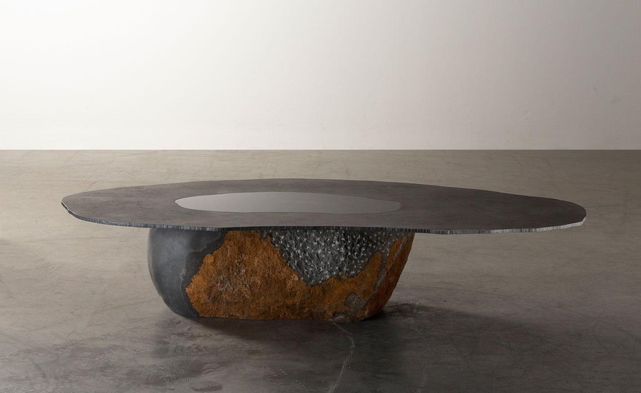 Gorgeous sculptural coffee table featured in Wonmin Park's 