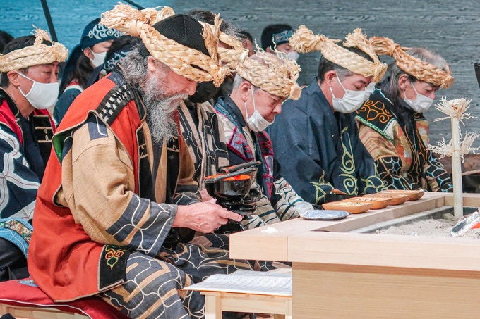 Traditional Ainu ceremony.