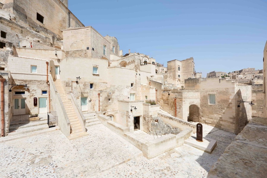 Modern-day view of the ancient Italian town of Matera.