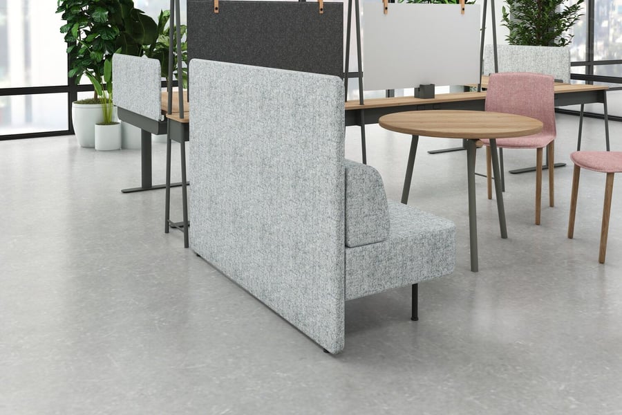 The angular, high-backed EOR workspace couch from Pair. 