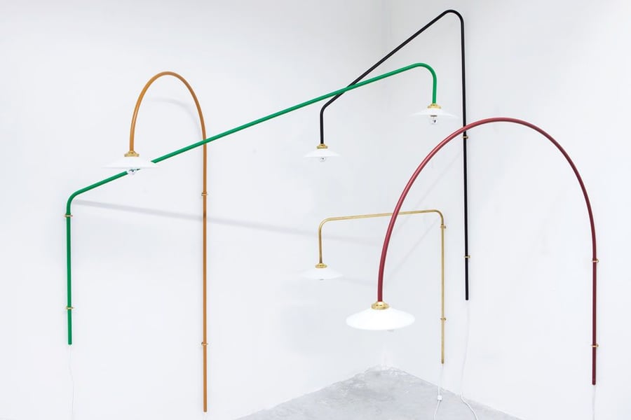 Sculptural hanging lamps from furniture design duo Muller Van Severen.