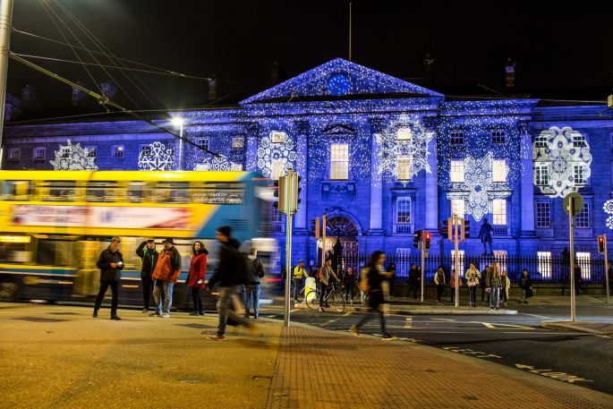 Dublin's Trinity College at Christmas Time 