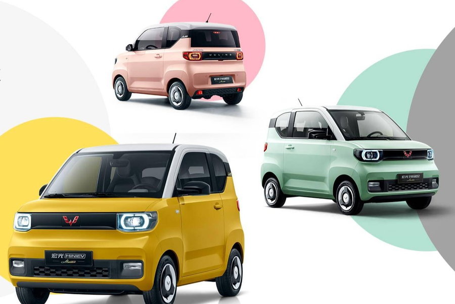 The Hong Guang MINI EV Macaron will be available in three stylish colorways.
