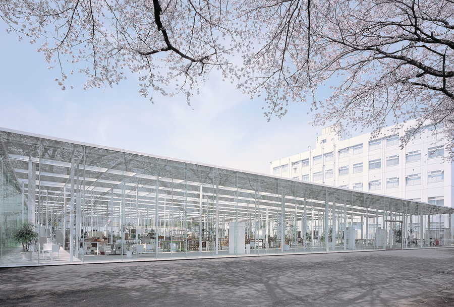 Exterior view of the Kanagawa Institute of Technology, another Junya Ishigami design.
