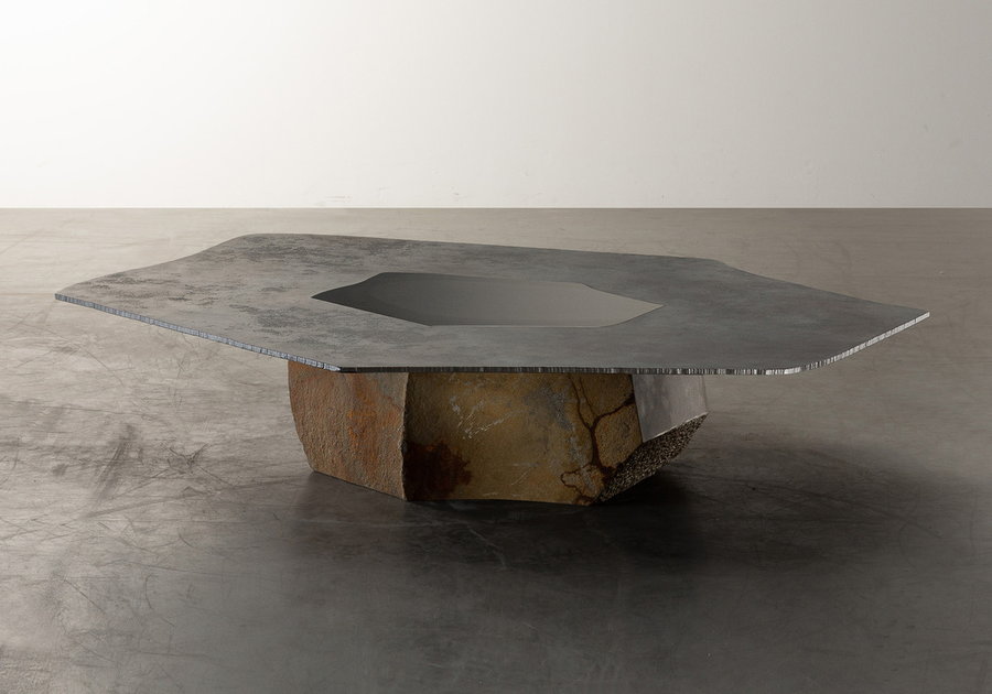 Angular coffee table featured in Wonmin Park's new 