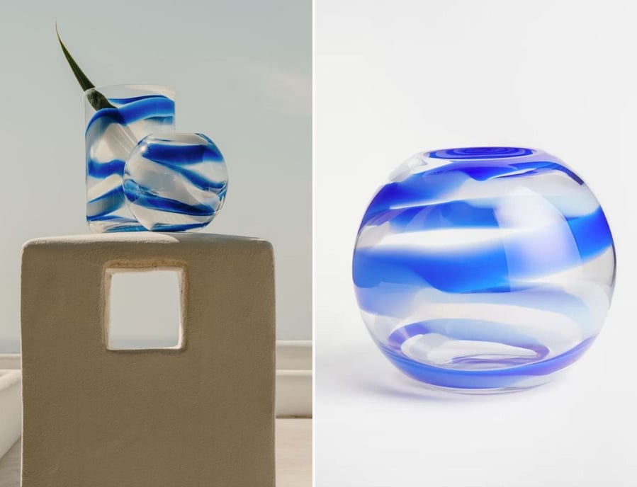 H&M's Patterned Glass Vase