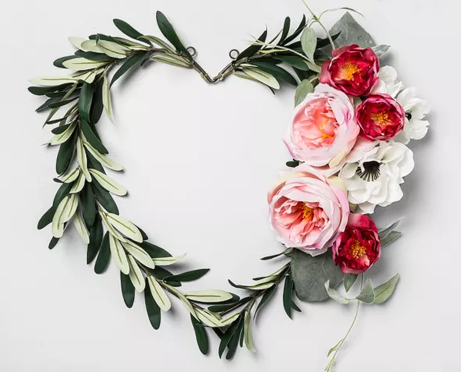 Heart-Shaped Olive Leaf Wreath by Opalhouse at Target