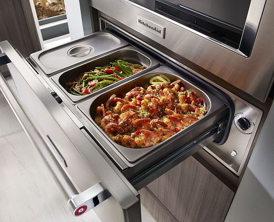 This KitchenAid Slow Cook Warming Drawer makes a great alternative to the GBBS' classic Neff proving drawer.