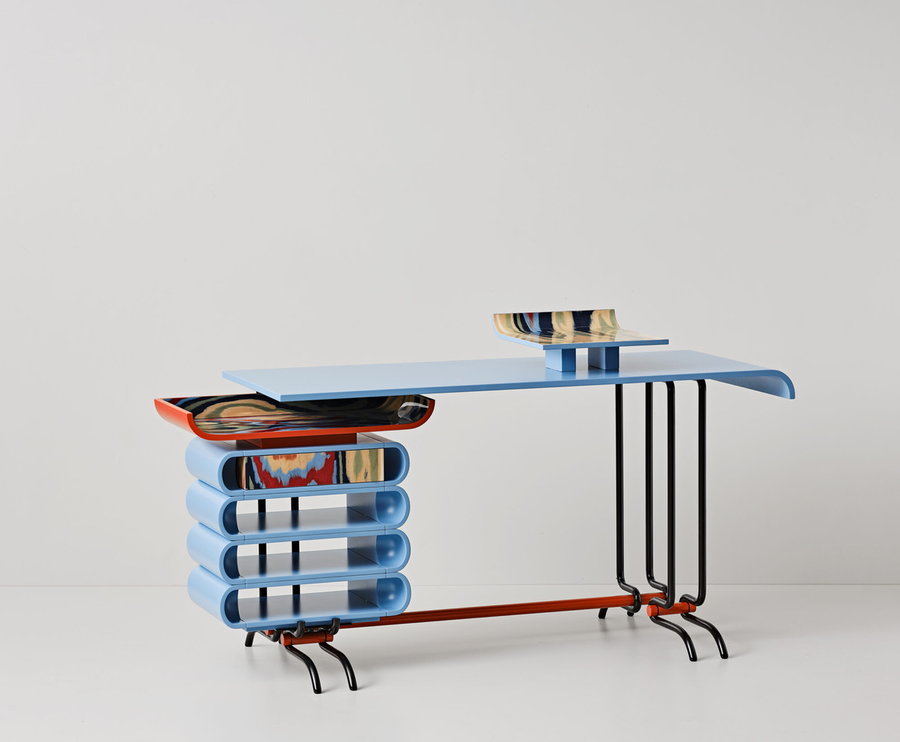 Sculptural Meisan desk featured in Bethan Laura Wood's 