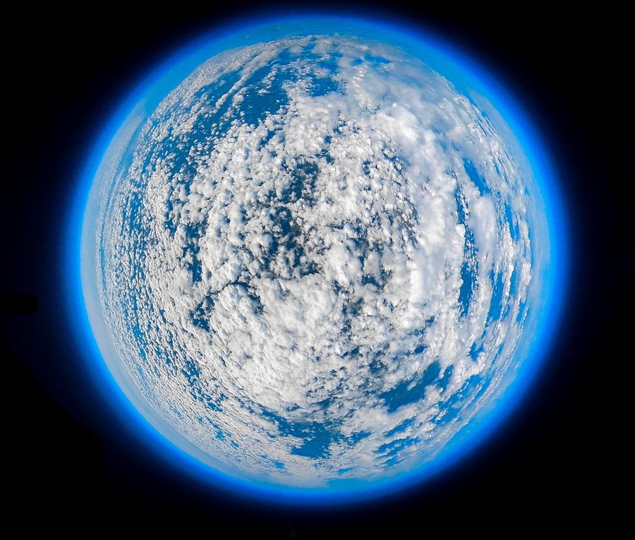 360-degree view of the Earth captured by the St. Bridget's students' weather balloon camera.