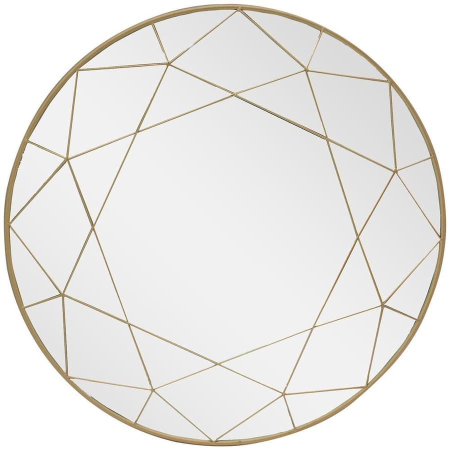 Home Decorators Collection Round Framed Gold Accent Mirror