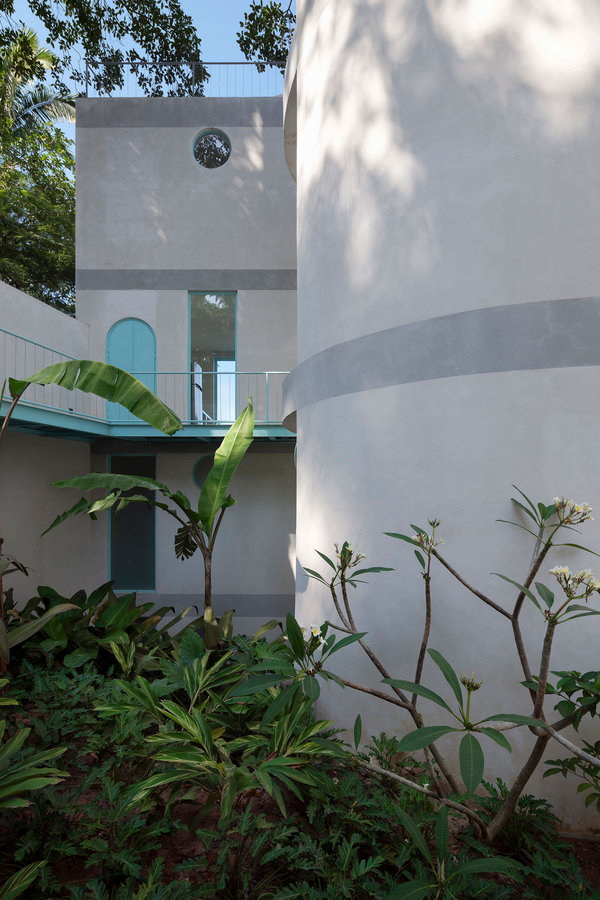 Lush tropical greenery surrounds the PALMA-designed Chiripa Building.