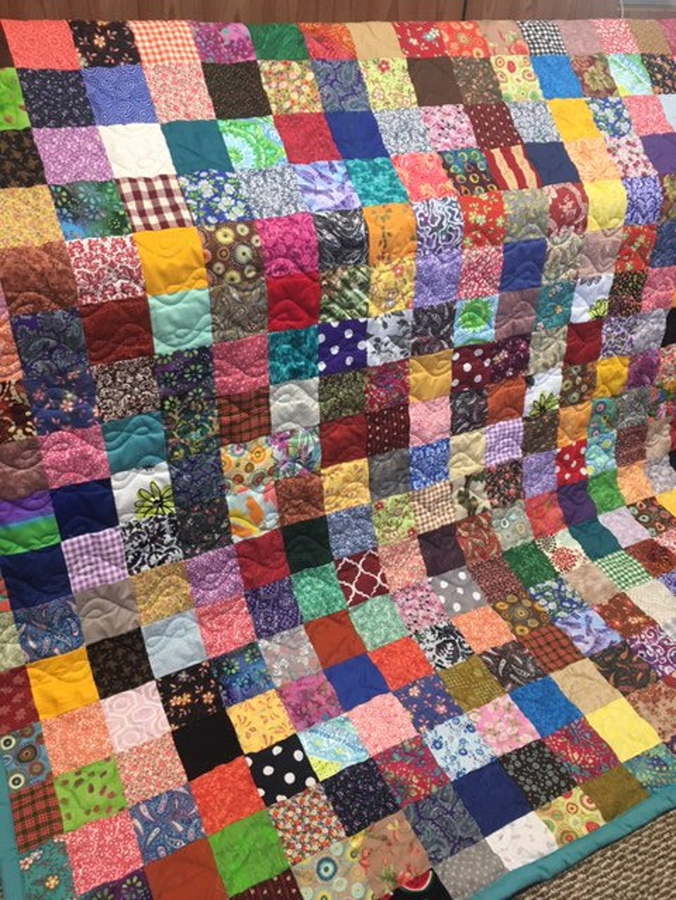 Colorful Vintage Quilt available on Etsy