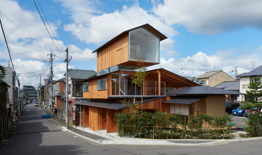 Exterior view of the multi-level, Tomohiro Hata-designed 