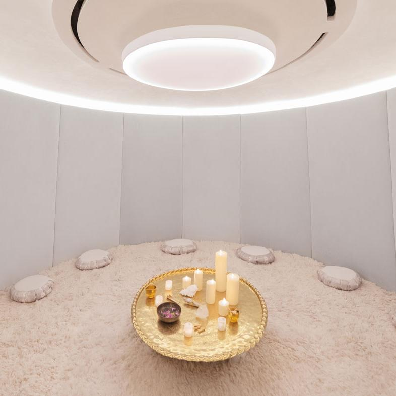 The Meditation Dome inside New York City's THE WELL luxury wellness club 