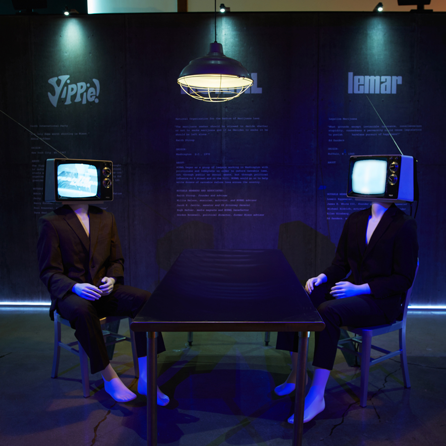 One of the many exhibits featured in Weedmaps' pop-up Museum of Weed 