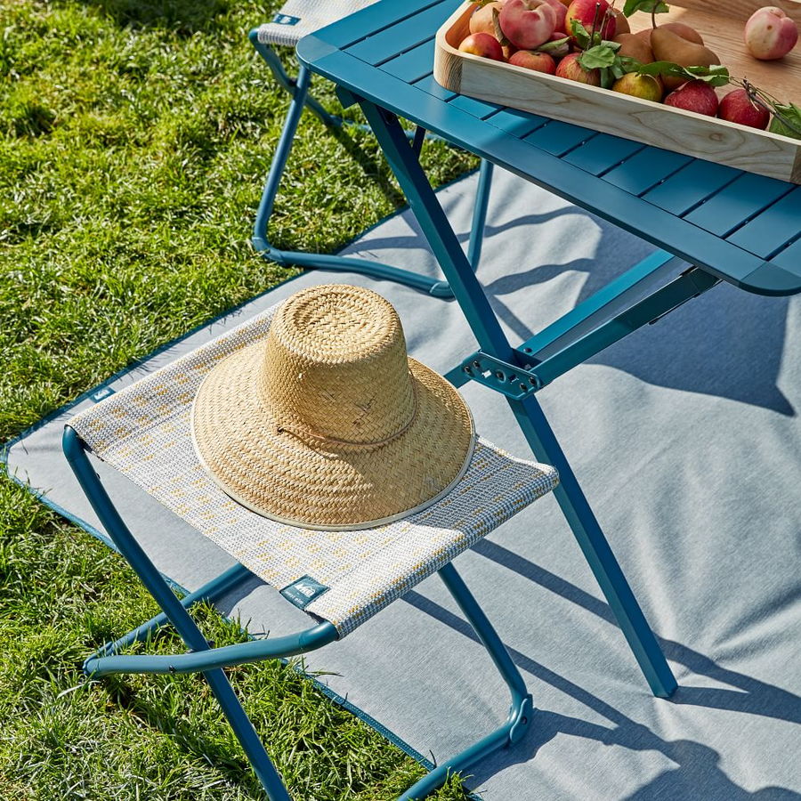 The Outward Stool featured in REI and West Elm's collaborative outdoor furniture collection.