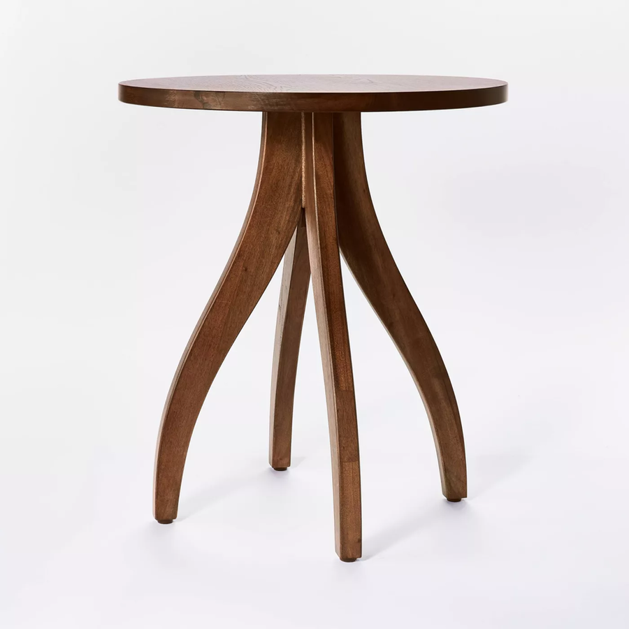 The gorgeous Surfside Round Wood End Table featured in Target and Studio McGee's collaborative line of fall decor. 