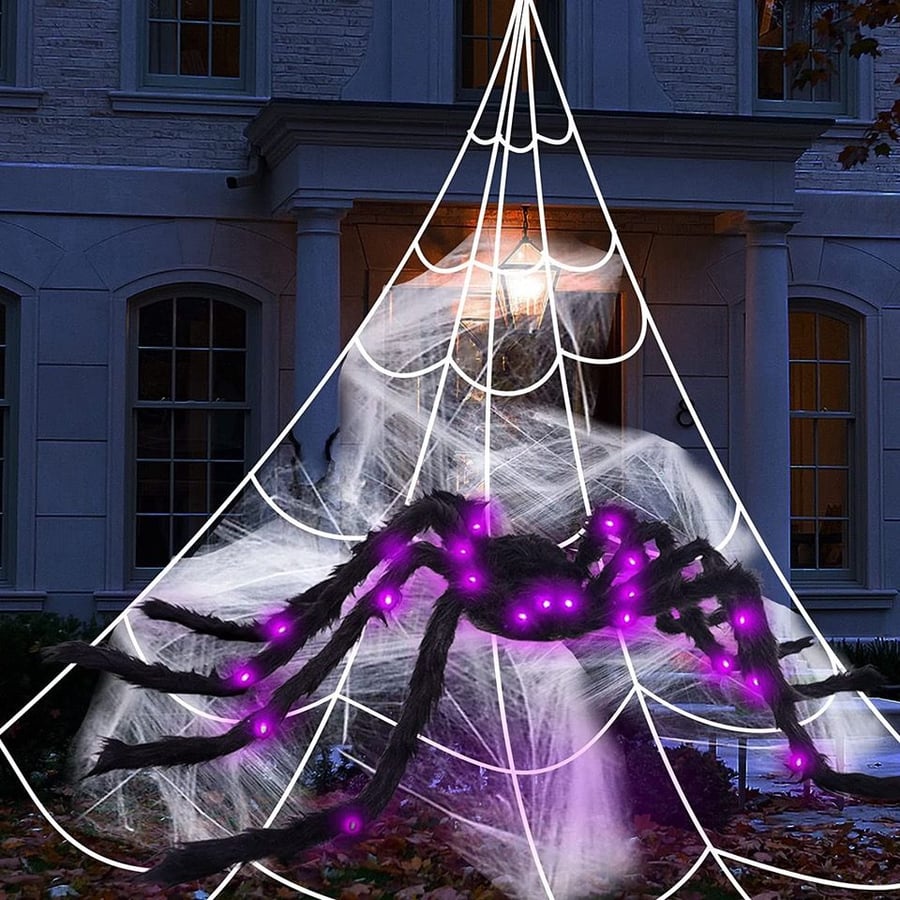 Giant Outdoor Spider Web Halloween decoration from Amazon.