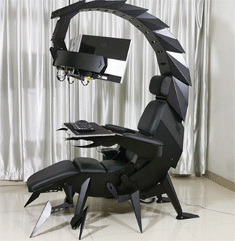 The new Cluvens Scorpion Chair offers the ultimate high-tech gaming experience. It's also slightly terrifying.