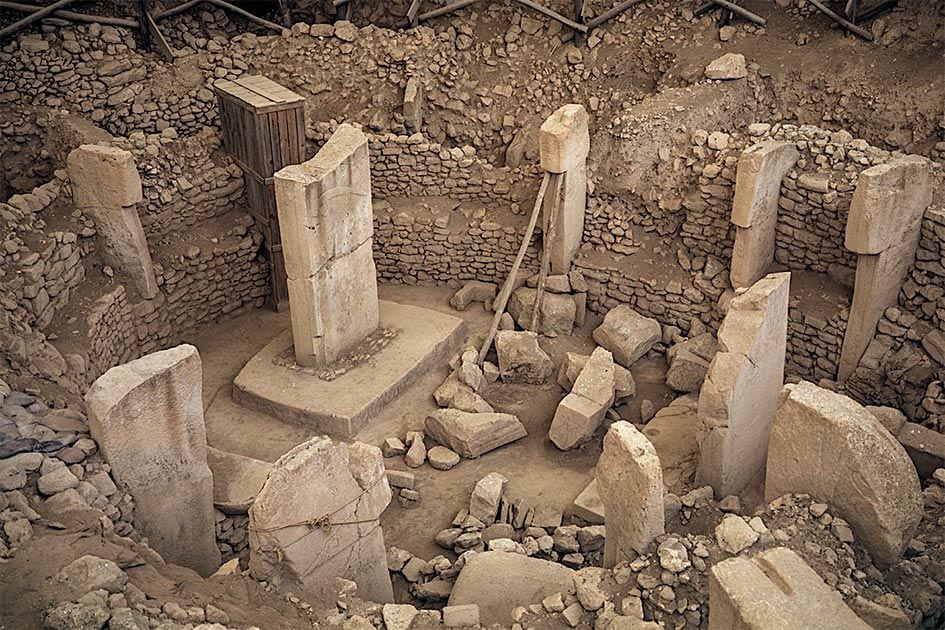 Göbekli Tepe, the site of an ancient Neolithic Temple in southeastern Anatolia, Turkey. 
