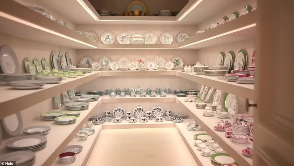 The dish room in Kris Jenner's home