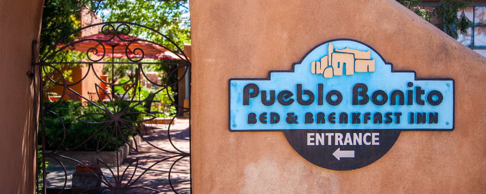 Pueblo Bonito b&b inn - Santa Fe. 
Authentic adobe pueblo accomodations perfect for the historic travel experience seeker.