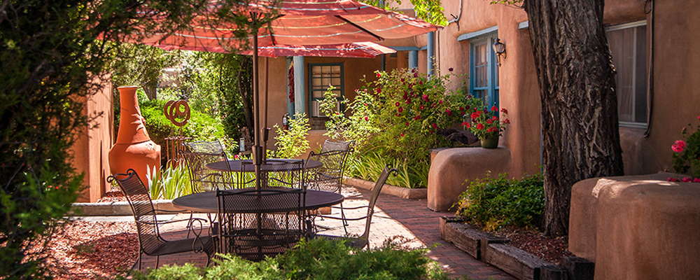 Outside courtyards provide guests with secluded, quiet areas to relax and unwind.