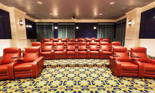 Private movie theater at The Beach Club. Private movie theater at The Beach Club.